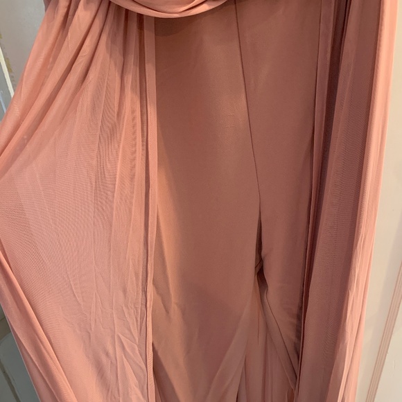 NEW W/ TAGS NEVER WORN Fashion Nova 'Better Be Sure' mesh jumpsuit w/ cape - Picture 10 of 16